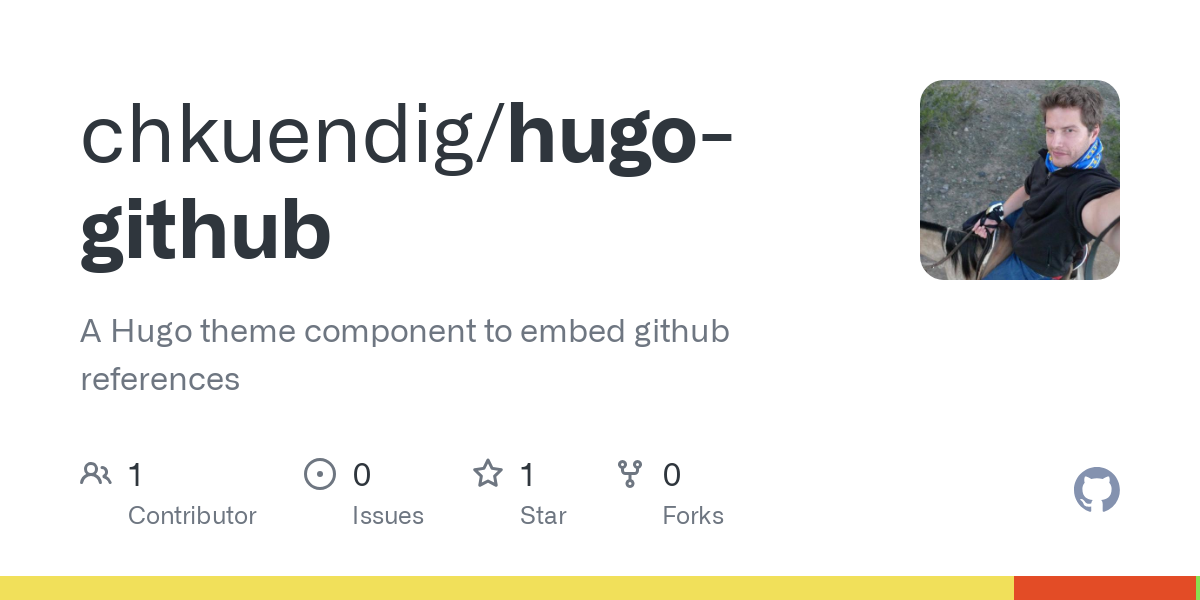 A Hugo theme component to embed github references 