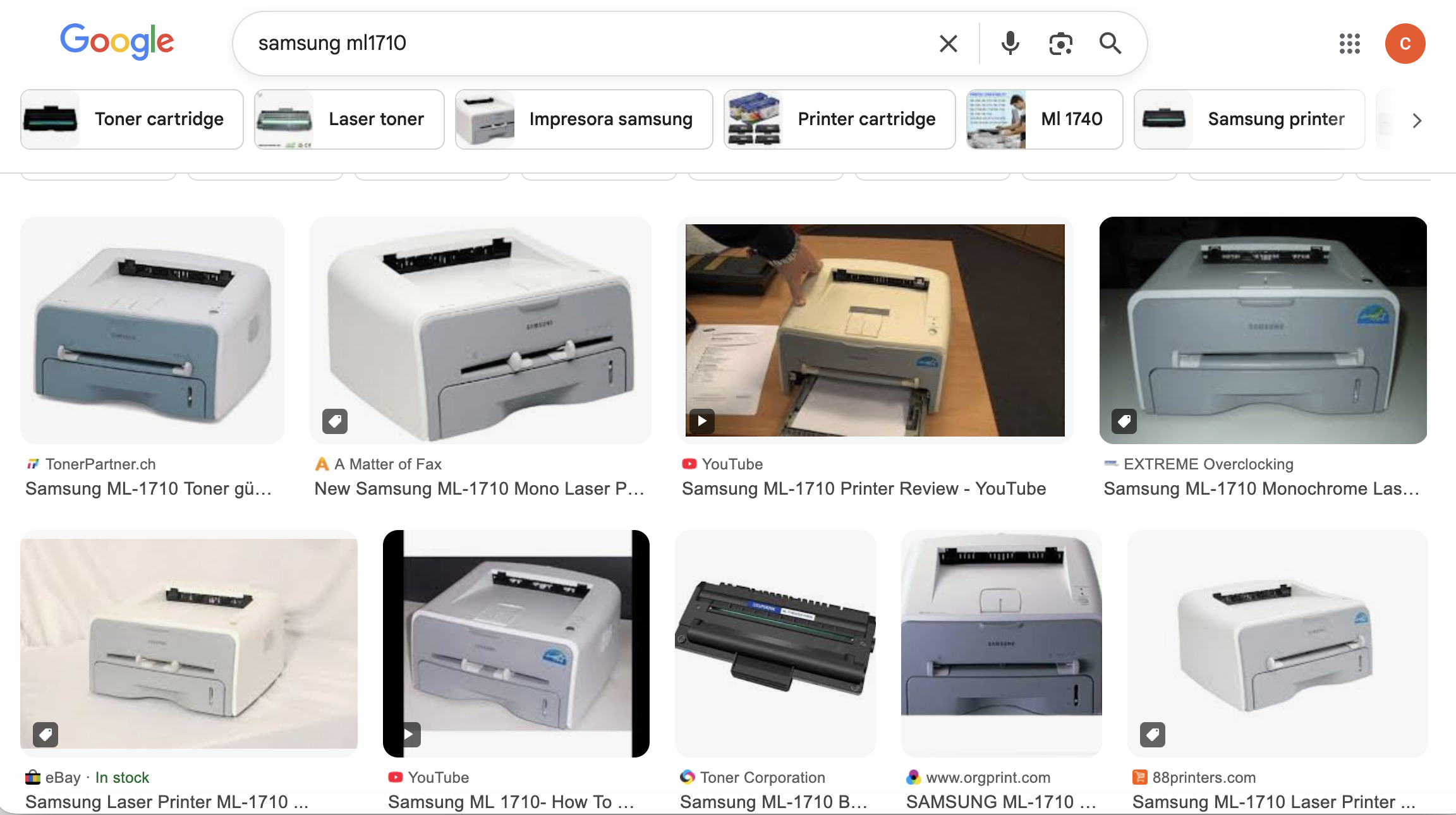 Google Image Search results for Samsung ML-1710P